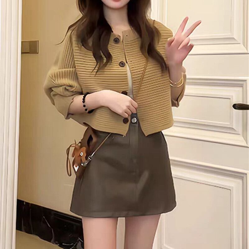 今季マストバイ 気質アップ 定番シンプル 8色選択 ニットトップスE-9607