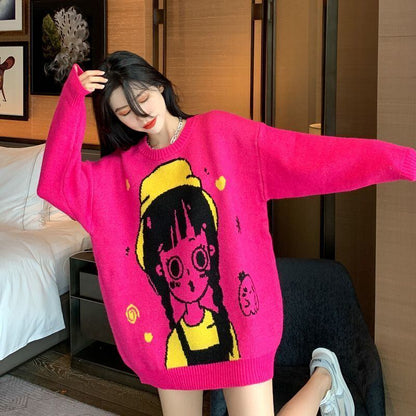 主役級の存在感！高見えデザイン  スタイルアップ ニットトップスE-9954