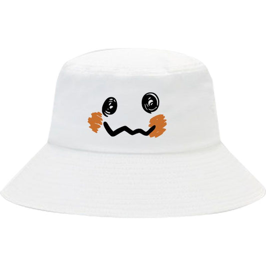 可愛い 顔プリント バケットハット E-13140