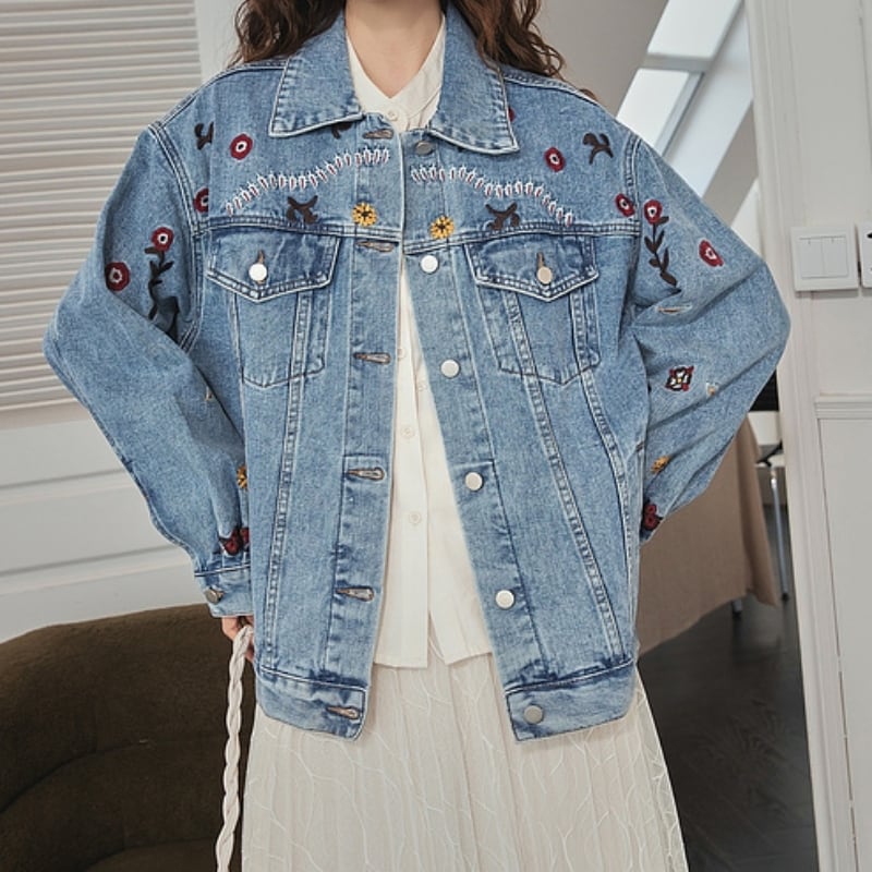 超人気 ファッション スウィート 個性派 デニムジャケット<ins-6543>