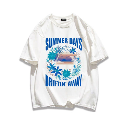 柔らかな肌触りで着心地も楽ちん アバンギャルド カジュアル プリント 全7色 半袖 Tシャツ E-9263