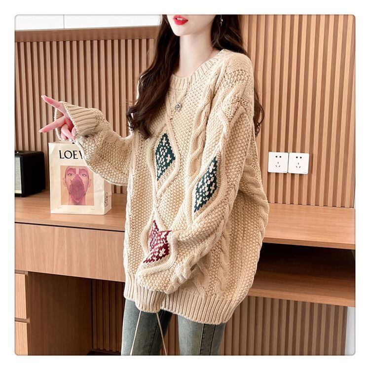 存在感抜群 おしゃれ度高め 柔らかくて優しい印象 ニットトップスE-9784