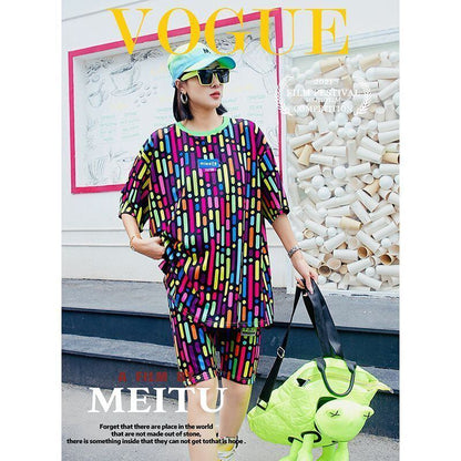 超人気 個性派 ファッション ルーズ 半袖シャツE-6757