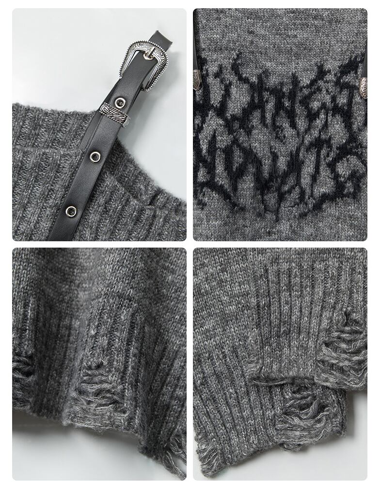 人気上昇中 ファッション感満々 高見えデザイン 全2色 オフショル風 ニットトップスE-9599