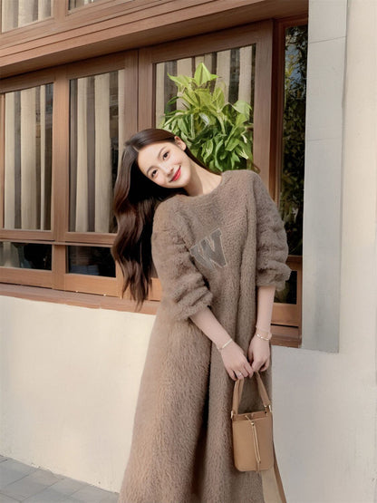 好感度UP 気質アップ 柔らかくて優しい印象 4色選択 ニットスカートE-10026