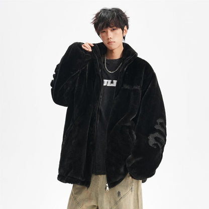 大好評 刺?ロゴ もこもこボア 3色展開 ジャケットE-12584