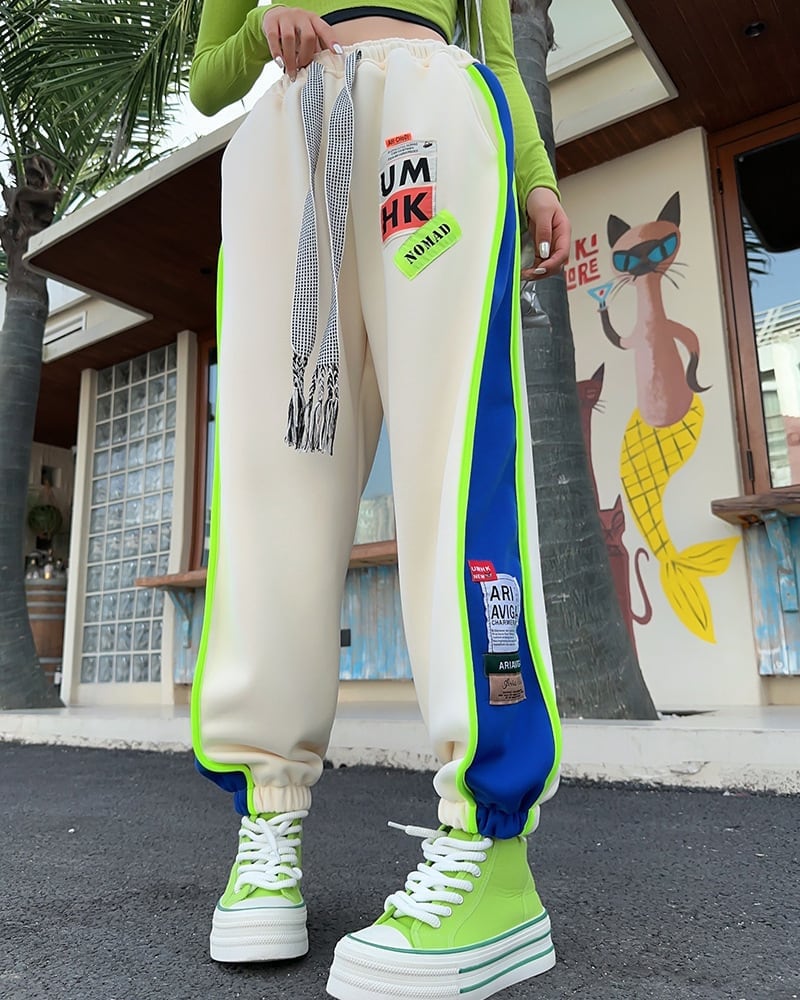 【裏起毛】絶対欲しい ファッション 個性派 スポーツパンツE-5847