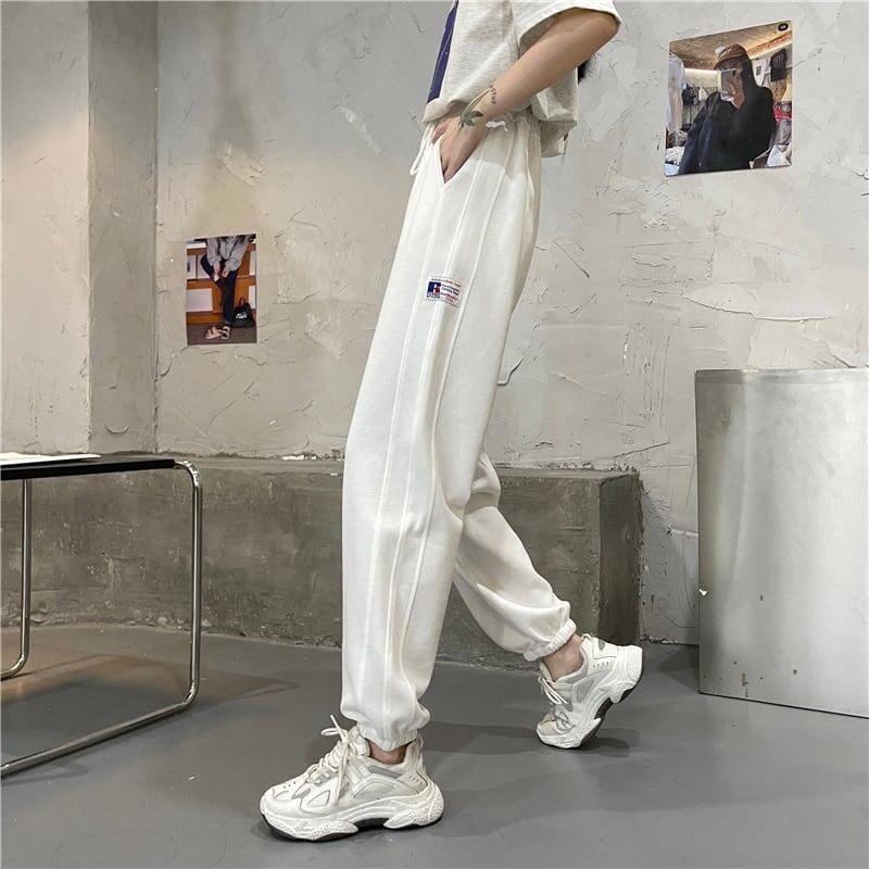 カジュアル 3色選択可 着心地抜群 ハイウエスト パンツ ボトムスE-3799