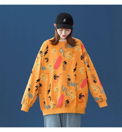 好感度UP カジュアル 定番シンプル プリント 4色選択 スウェットE-10846