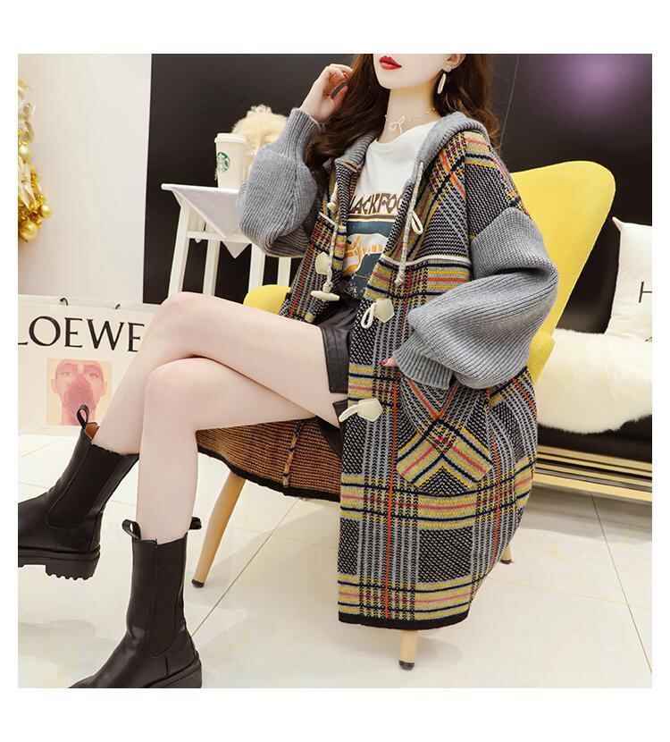 注目の新作超人気フード付きカーディガン   E-1457