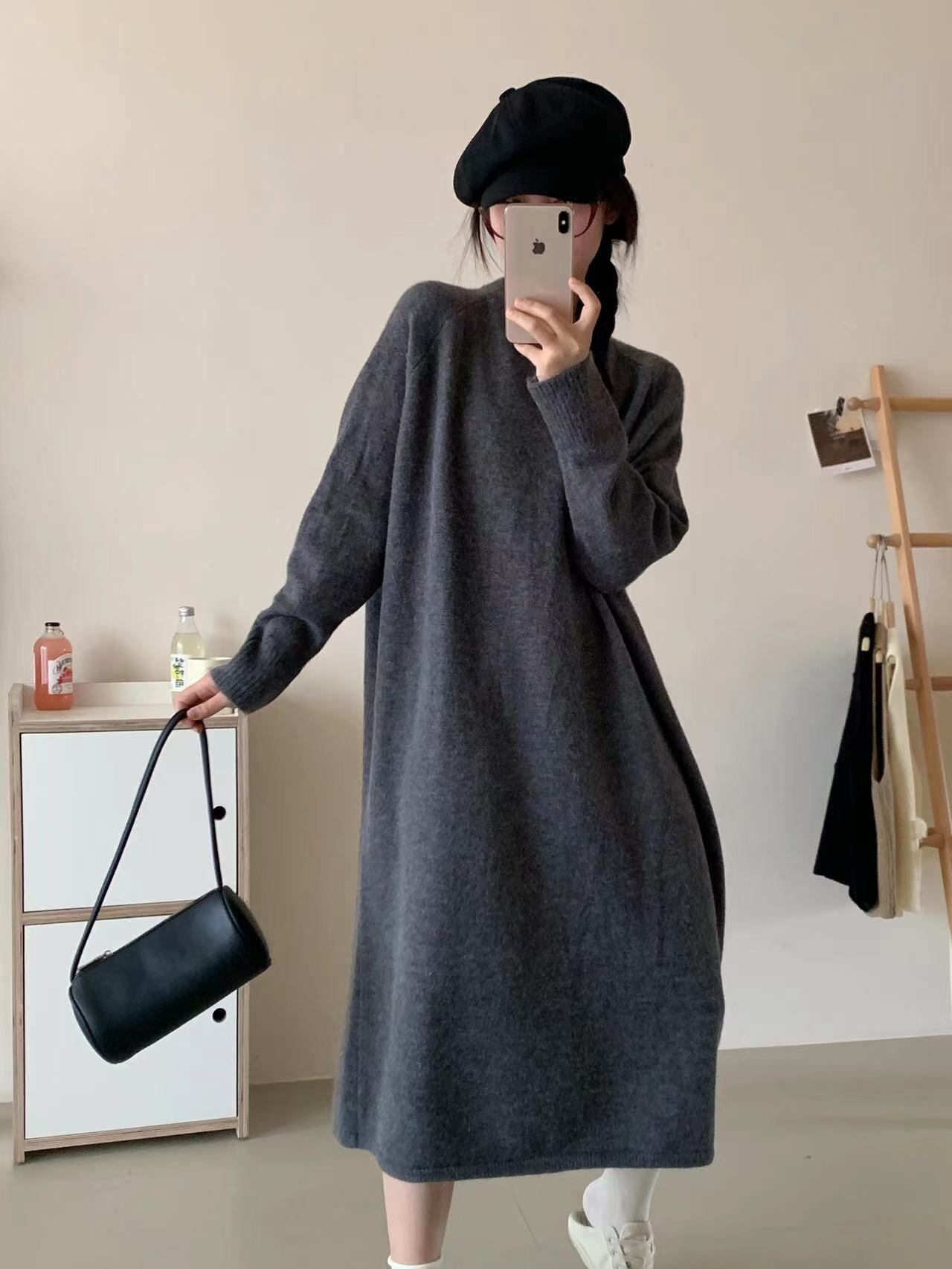 激安セール プラスベルベット ファッション 5色 長袖 ニット セーター E-10382