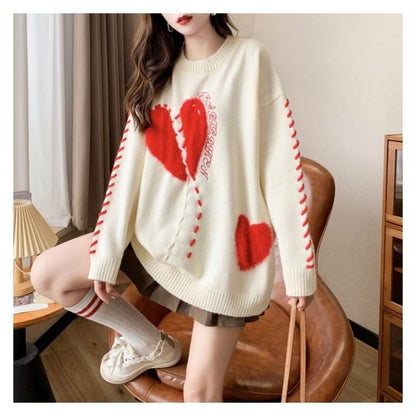 超人気  厚手 ゆったりニットセーターE-6057