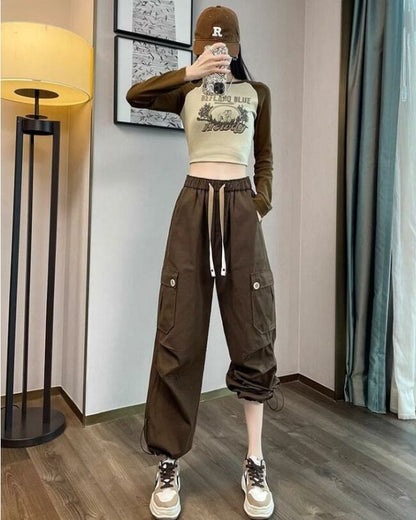 好感度UP プラスベルベット 柔らかな肌触りで着心地も楽ちん！ 5色選択 ルーズストレートカジュアルパンツ E-6825