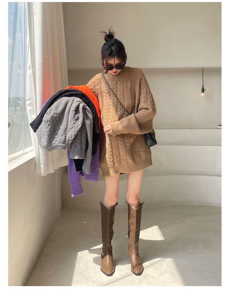 超人気 大人可愛い おしゃれ度高め 着心地良い カジュアル 4色選択 セーターE-12351