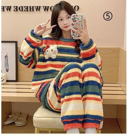 トレンドアイテム 存在感抜群 肌触り抜群 ６種選択 サンゴフリース パジャマ E-12177