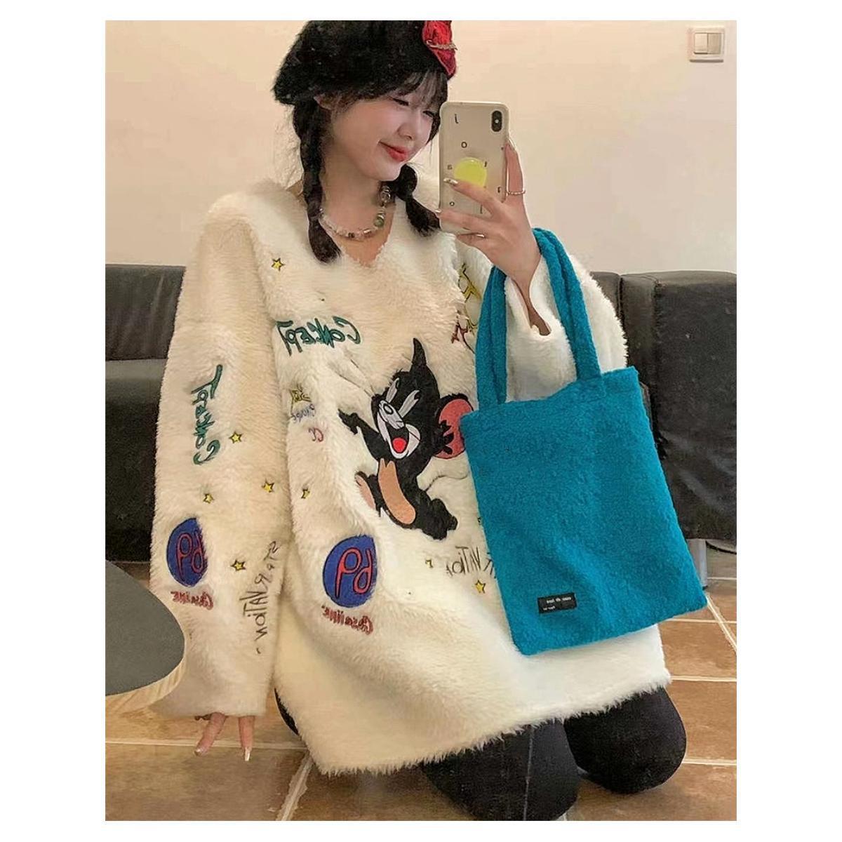 大好評  ファッション ラムスキンスウェットE-5291