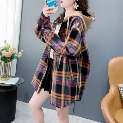 売り切れ必至 カジュアル スタイルアップ効果抜群 チェック柄 2色選択 シャツ E-9711