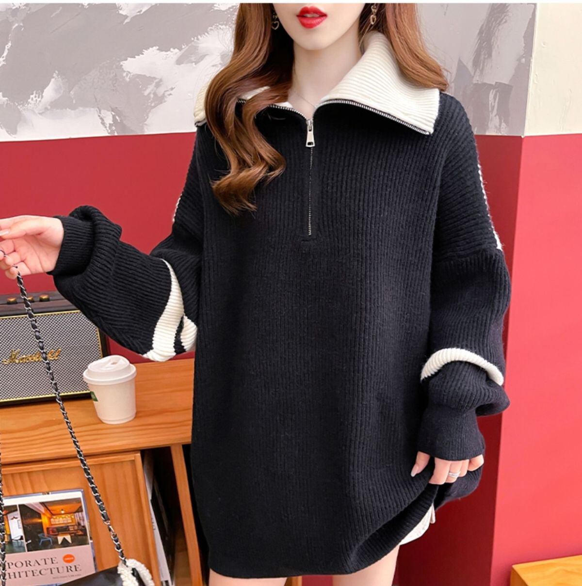 絶対流行 気質アップ 柔らかくて優しい印象 5色選択 ニットトップスE-9698