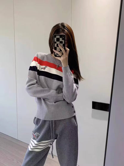 デザイン性抜群 着心地良い おしゃれ度高め 4色選択 トップス+パンツセット E-10871