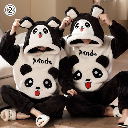 絶対欲しい 柔らかな肌触りで着心地も楽ちん！3種選択 高見えデザイン サンゴフリース カップル パジャマ E-9772