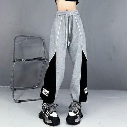 大人可愛い 個性的なデザイン スタイルアップ 2色 ジョガーパンツ E-10763