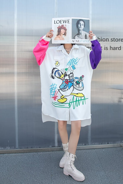 話題沸騰中！！！  アバンギャルドロングスタイル シャツE-5143