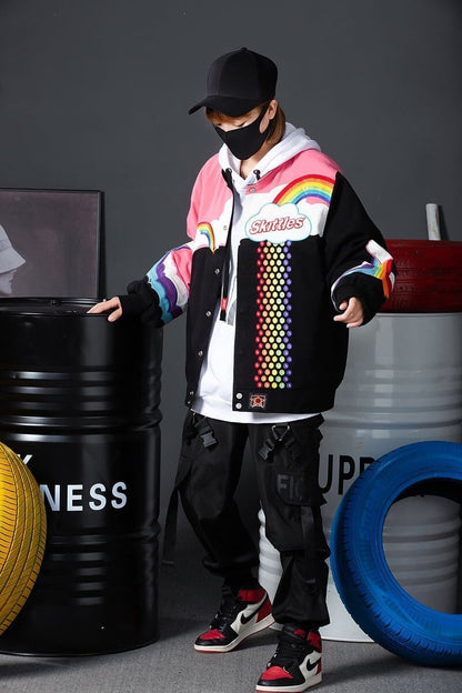 【人気急上昇中！】 メンズ＆ウィメンズのパッチワークショート 数量限定 男女兼用 ジャケットE-5151