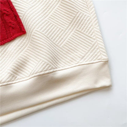 存在感たっぷり  切り替えカラーマッチング 三色スウェットE-4055