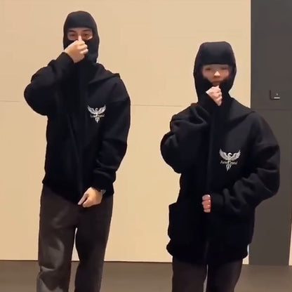 【裏起毛あり】新作 エレガント 大人の定番 忍者マスク式 3色 パーカー-A2190