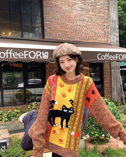 話題沸騰中 大人可愛い 海外トレンド 柔らかくて優しい印象 ニットセーターE-9762