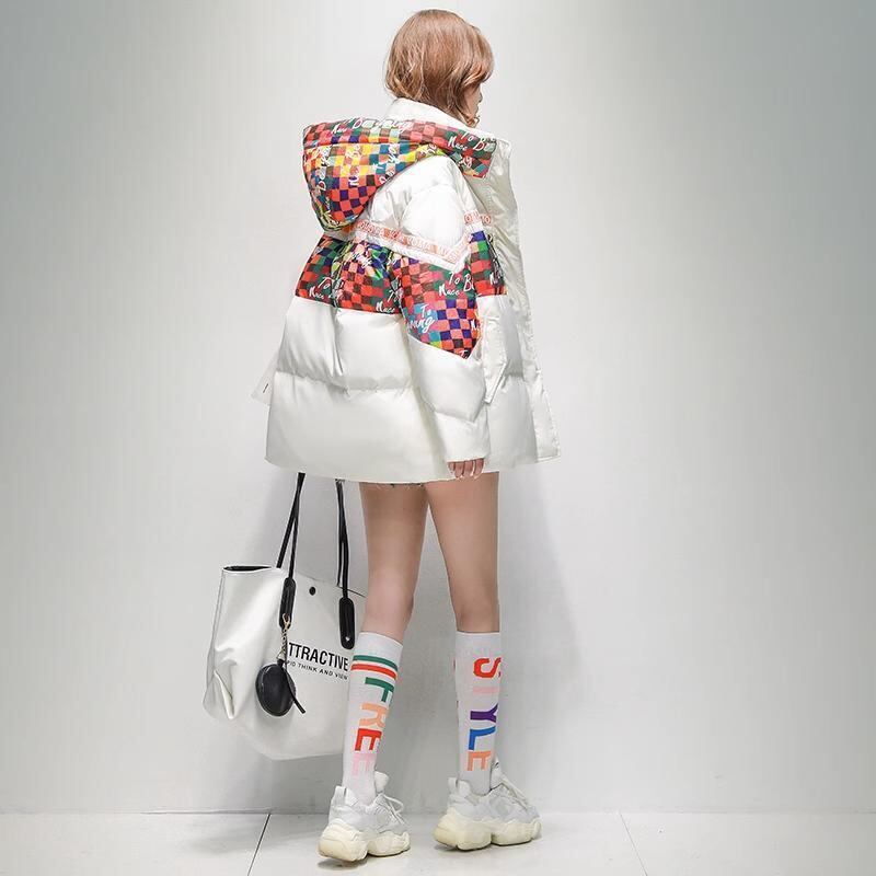 ファッション 2色選択 スタイルアップ フード付きジッパーコート E-10238