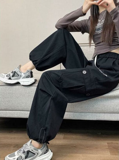 好感度UP プラスベルベット 柔らかな肌触りで着心地も楽ちん！ 5色選択 ルーズストレートカジュアルパンツ E-6825