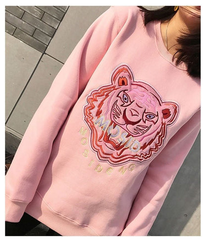 超人気商品トラ柄刺?ロゴスウェットトップス全3色E-4235