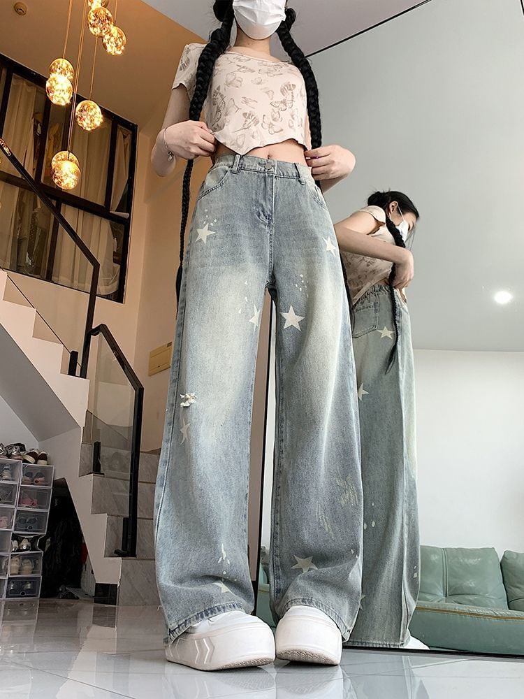 ファッション感満々 売り切れ必至 着回し力抜群 デニム ワイドパンツE-12531