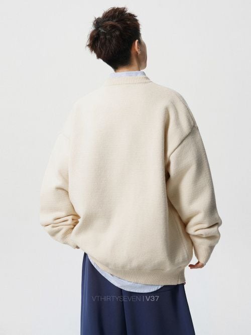 大人可愛い ファッション感満々 切り替え 3色選択 男女兼用 ニットE-12550