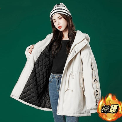 ユニセックス暖かいパンダプリントダウンジャケット  3色 E-5760