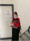 【半額！期間限定！！】着?せ   前ロゴフード付きロングラグランパーカE-4476