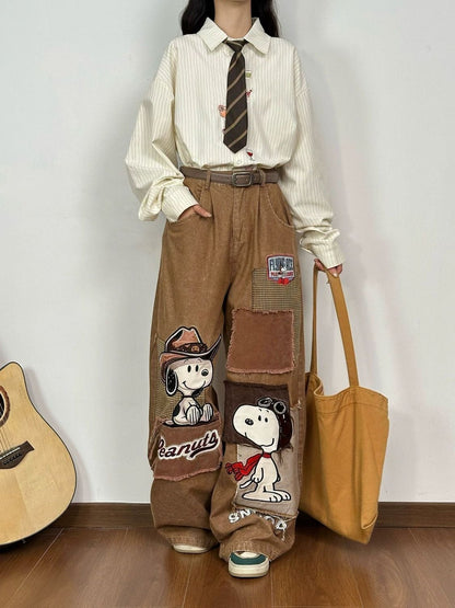 絶対流行 売り切れ必至 プラスベルベット  デニム ワイドパンツE-12353