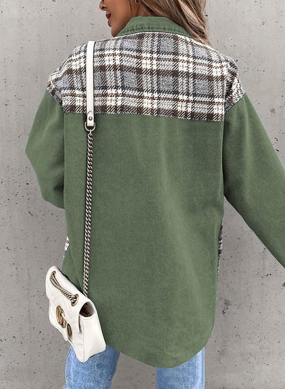 売り切れ必至 チェック柄 個性的なデザイン 切り替え デニム 全5色 Tシャツ E-9265