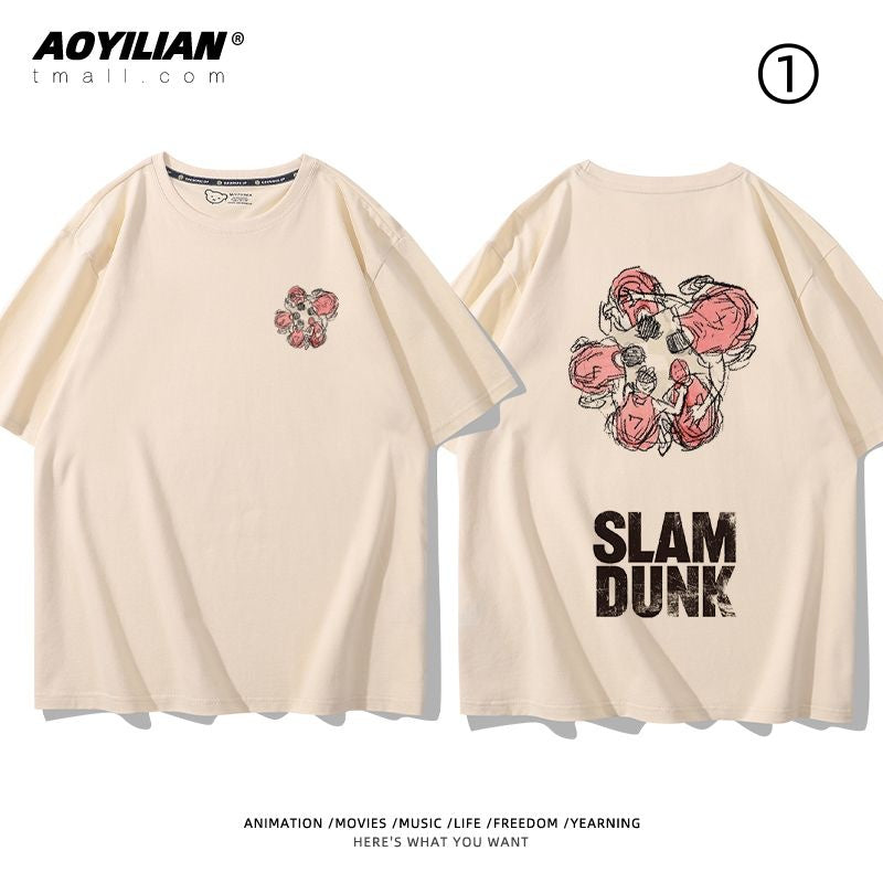 ファッション　着回し力抜群　おすすめ プリントロゴ 半袖 Tシャツ-A2534