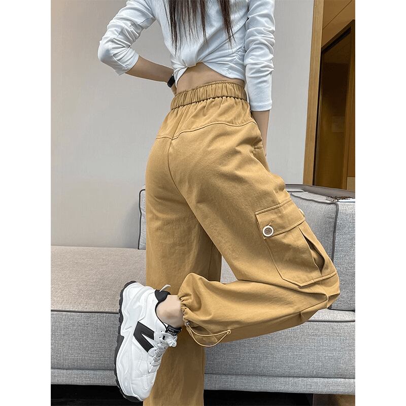 【裏起毛】好感度UP プラスベルベット 柔らかな肌触りで着心地も楽ちん！ 3色選択 ルーズストレートカジュアルパンツ E-9821