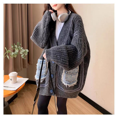 好感度UP 目を奪われる 流行新作 個性的なデザイン 2色選択 ニットトップスE-9721