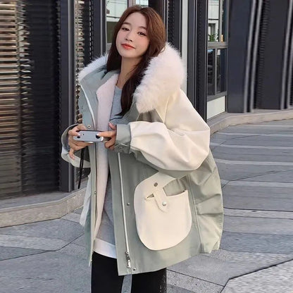 大活躍 デザイン 冬服 気質アップ 切り替え ダウンジャケット E-10047