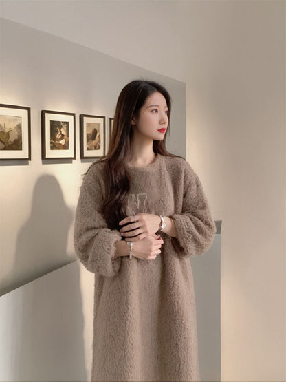 好感度UP 気質アップ 柔らかくて優しい印象 4色選択 ニットスカートE-10026