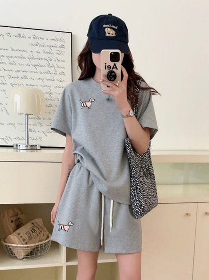 人気上昇中 着心地良い 真夏も快適 カジュアル 全5色 半袖 Tシャツ ショートパンツ セットアップ E-9216