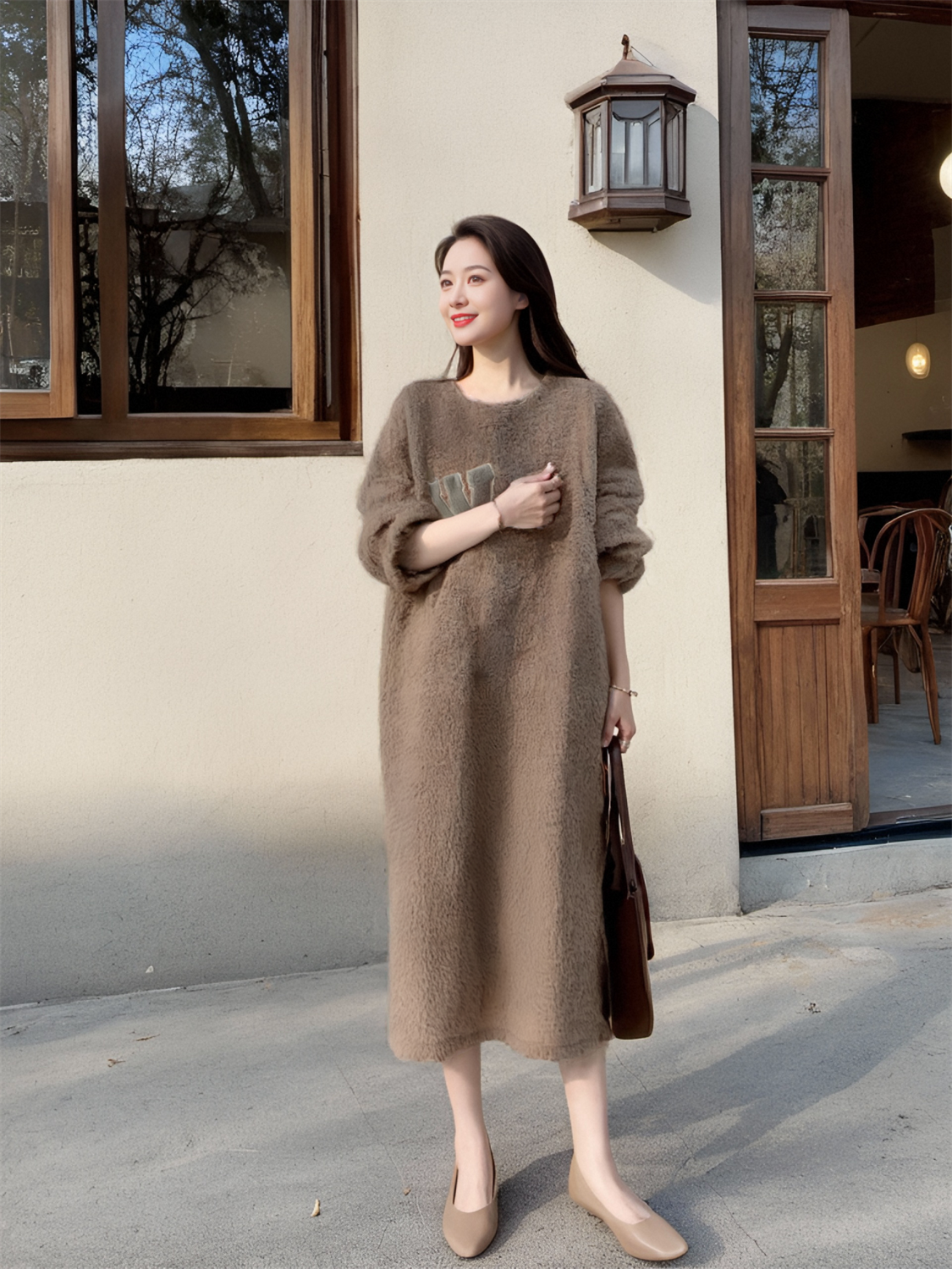 好感度UP 気質アップ 柔らかくて優しい印象 4色選択 ニットスカートE-10026