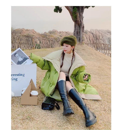 今季も大流行 スタイルアップ ファッション フード付きジッパーコート E-10318