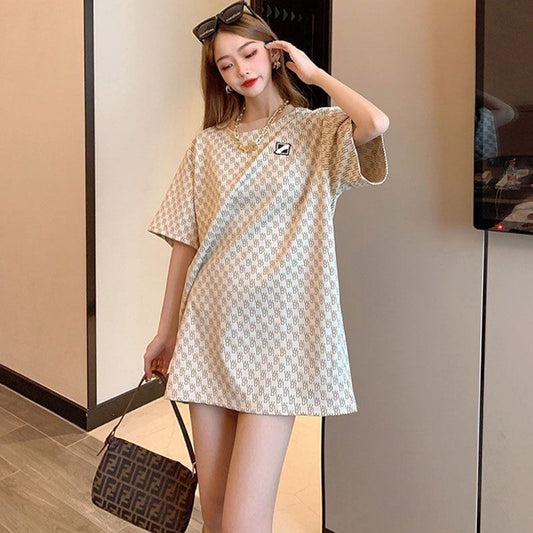 超人気 シンプル ファッション ルーズ半袖シャツE-6770