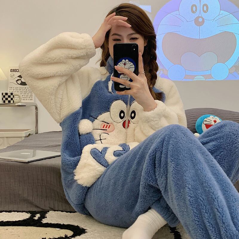 絶対欲しい 大人可愛い スタイルアップ効果抜群 肌触り抜群 サンゴフリース パジャマE-6847