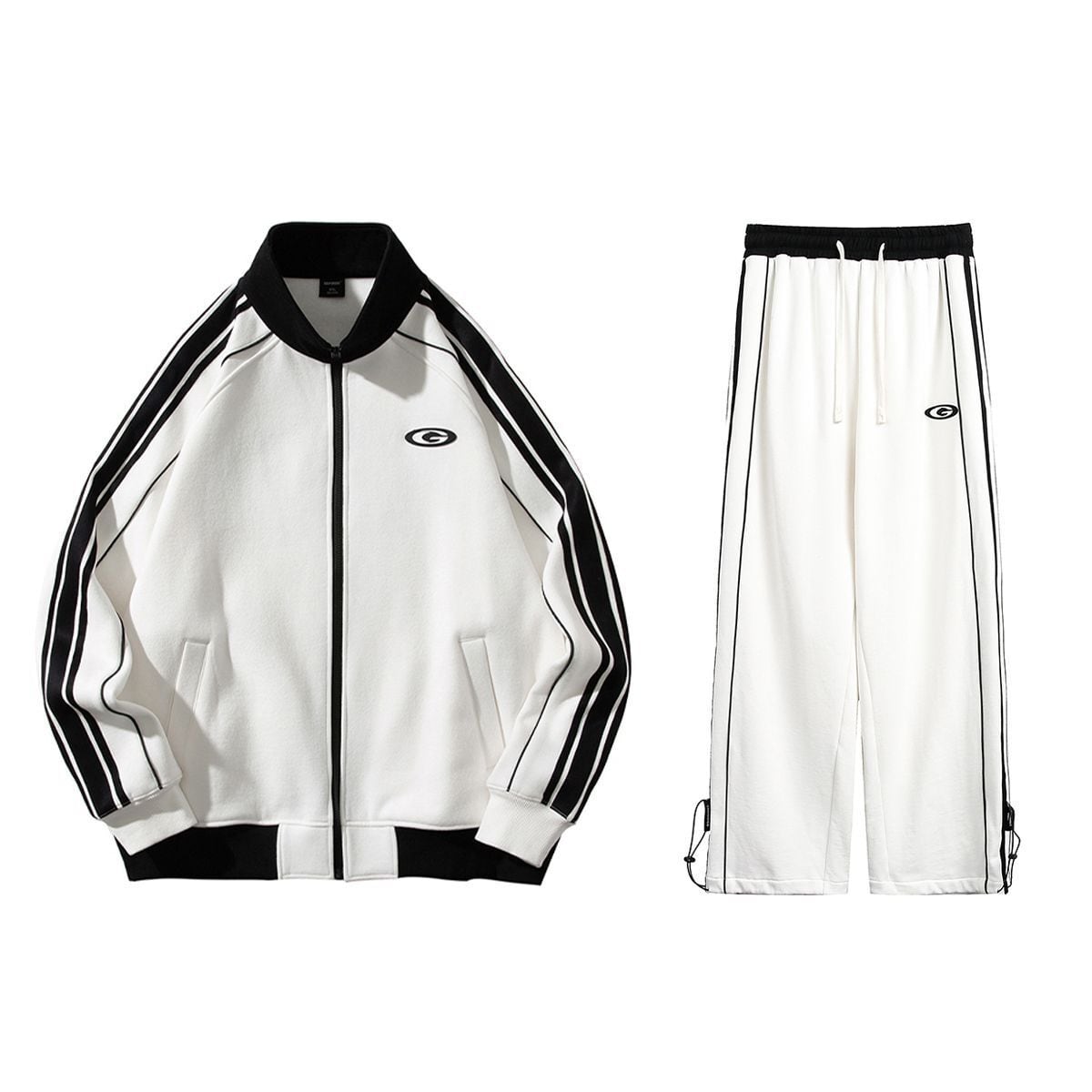 超人気商品 カジュアル 上下セット  ペアコーデ スポーツウェア 3色展開 ジャージ E-12630